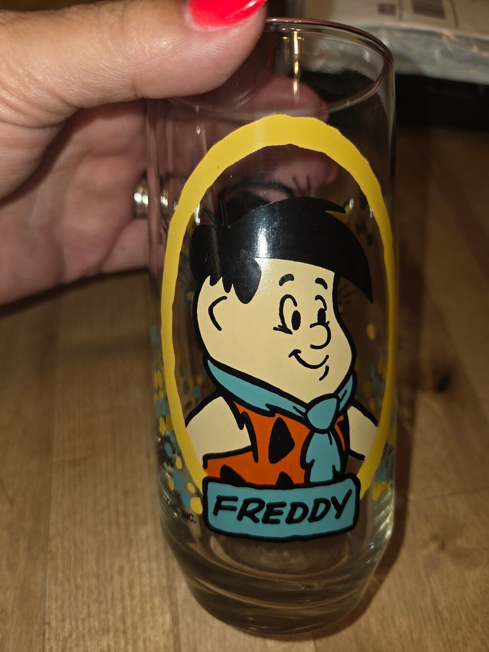 Vintage 1986 Pizza Hut Flintstone Kids Freddy Libbey Glass Collector Series
